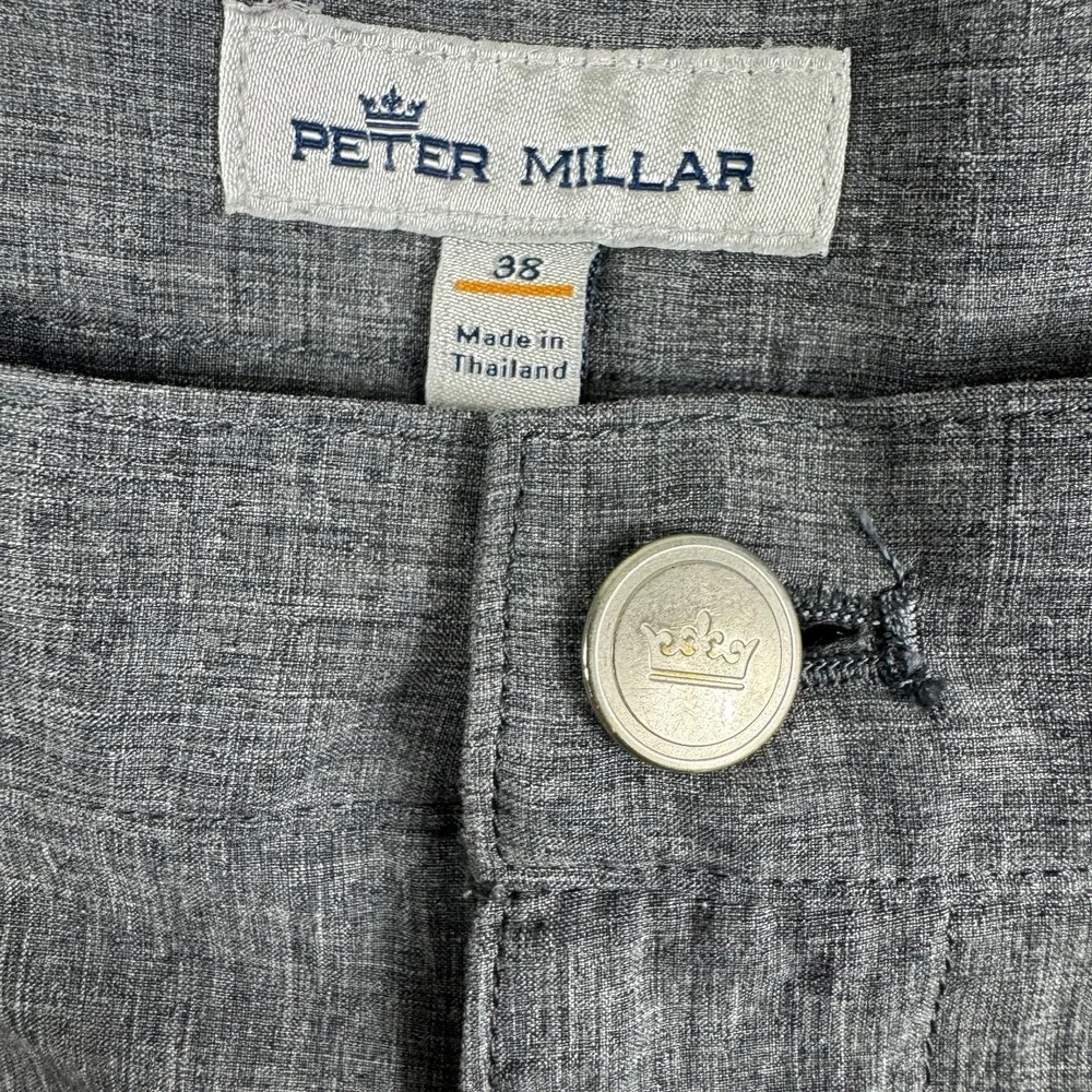 Peter Millar Shackleford Performance Mens Golf Short In Iron Gray Size 38